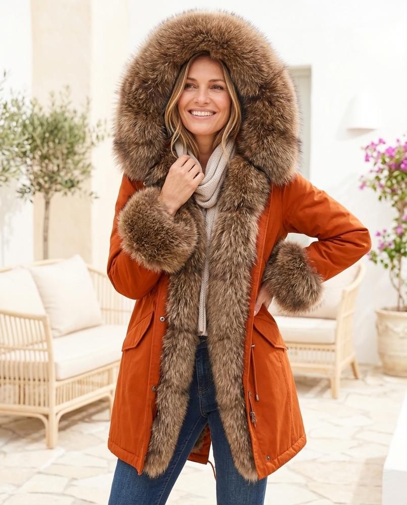 ExpressOutlet24 - Zesin | Faux Fur-Trimmed Hooded Coat Women