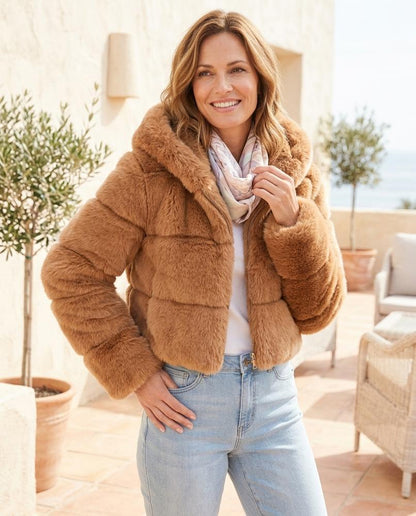 ExpressOutlet24 - Rivar | Cropped Faux-Fur Jacket Women