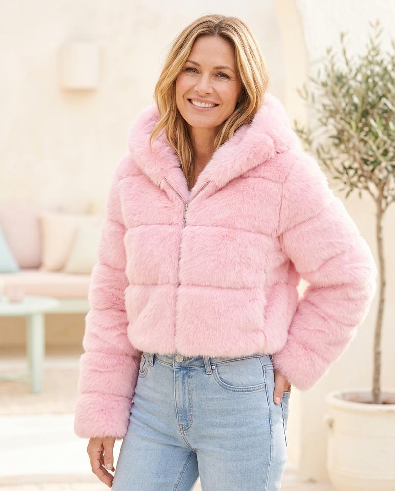 ExpressOutlet24 - Rivar | Cropped Faux-Fur Jacket Women