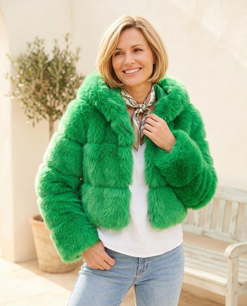 ExpressOutlet24 - Rivar | Cropped Faux-Fur Jacket Women