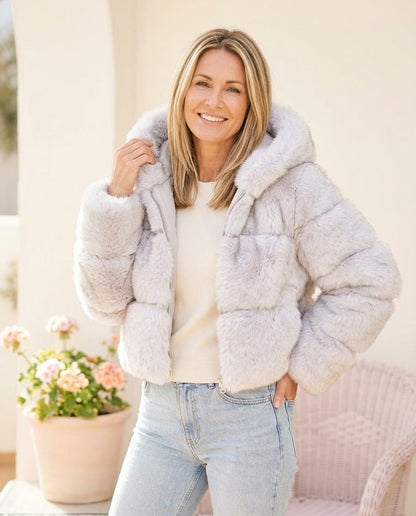 ExpressOutlet24 - Rivar | Cropped Faux-Fur Jacket Women