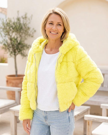 ExpressOutlet24 - Rivar | Cropped Faux-Fur Jacket Women