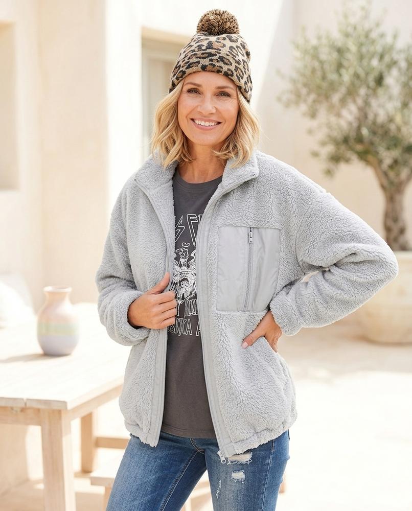 ExpressOutlet24 - Zekar | Fleece Zip-Up Jacket Women