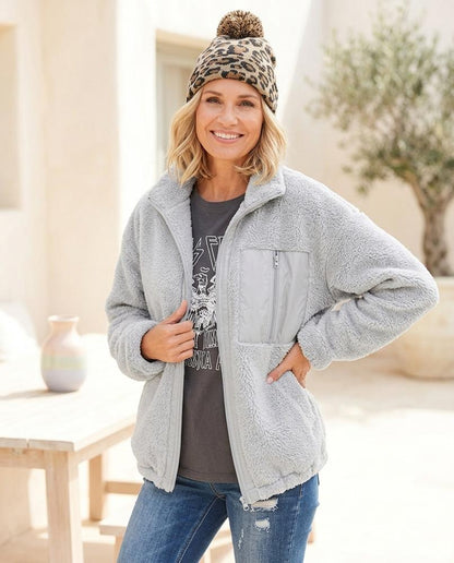 ExpressOutlet24 - Zekar | Fleece Zip-Up Jacket Women
