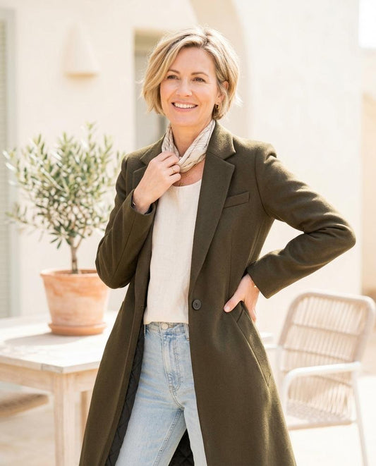 ExpressOutlet24 - Elzan | Single-Breasted Tailored Coat Women