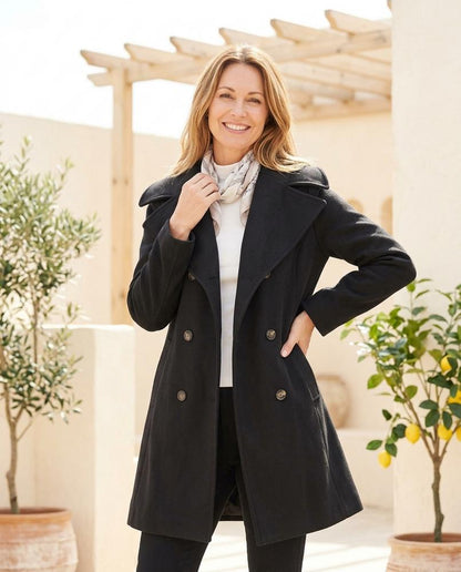 ExpressOutlet24 - Zamin | Double-Breasted Straight-Cut Coat Women