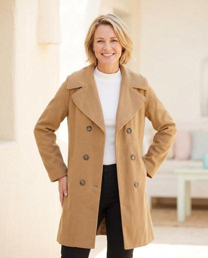 ExpressOutlet24 - Zamin | Double-Breasted Straight-Cut Coat Women