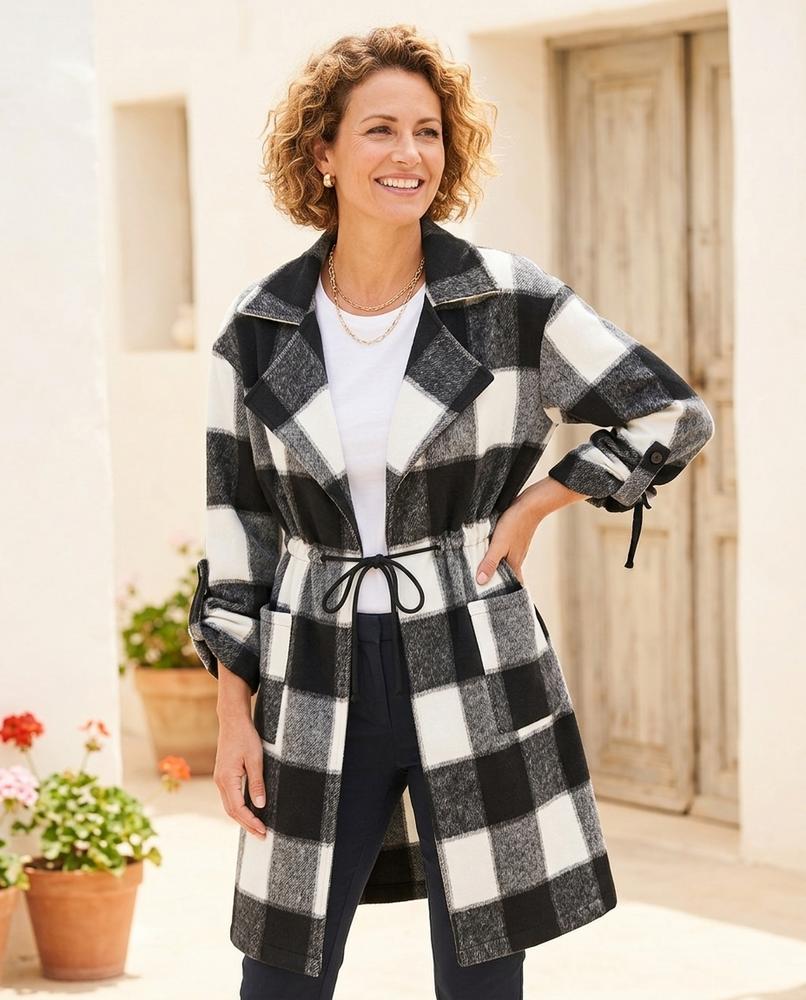 ExpressOutlet24 - Lehal | Drawstring-Waist Open-Front Coat Women