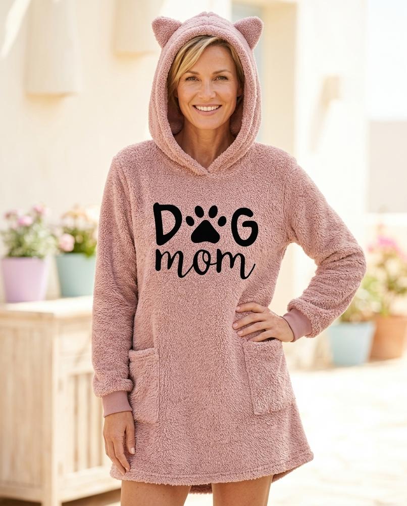 ExpressOutlet24 - Novan | Plush Graphic Hoodie Women