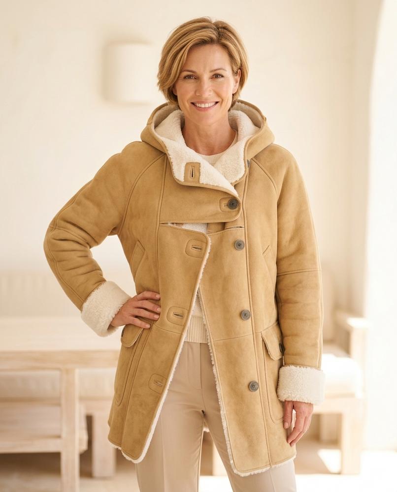ExpressOutlet24 - Roven | Hooded Faux-Shearling Coat Women