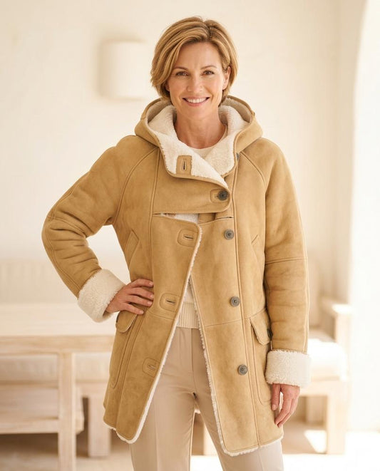 ExpressOutlet24 - Roven | Hooded Faux-Shearling Coat Women