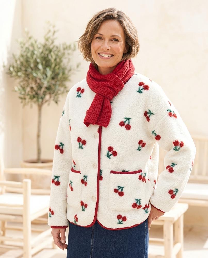 ExpressOutlet24 - Lysan | Embroidered Plush Jacket Women