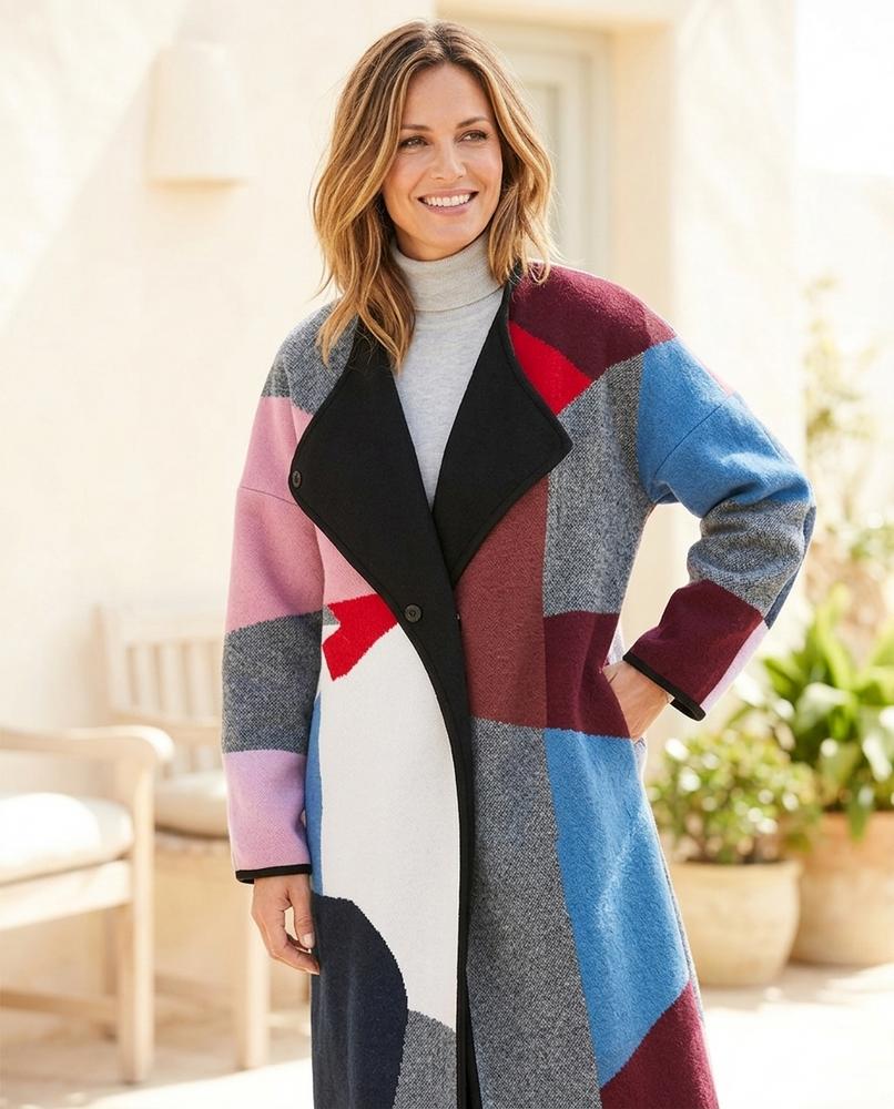 ExpressOutlet24 - Sesan | Color-Block Longline Coat Women