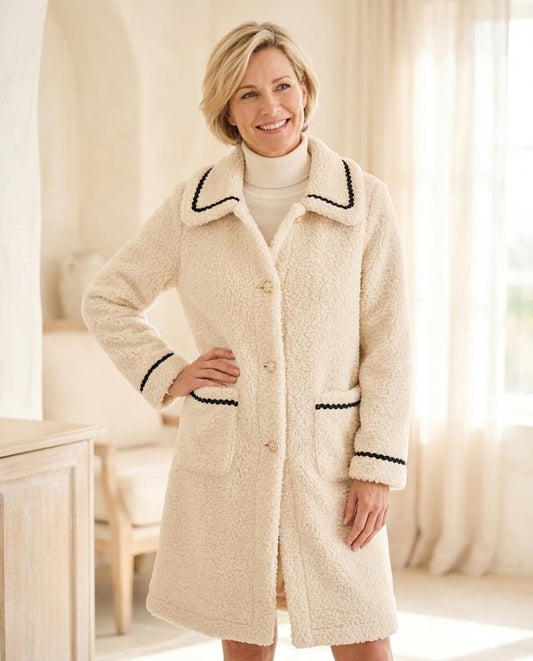 ExpressOutlet24 - Zemir | Textured Piped Coat Women