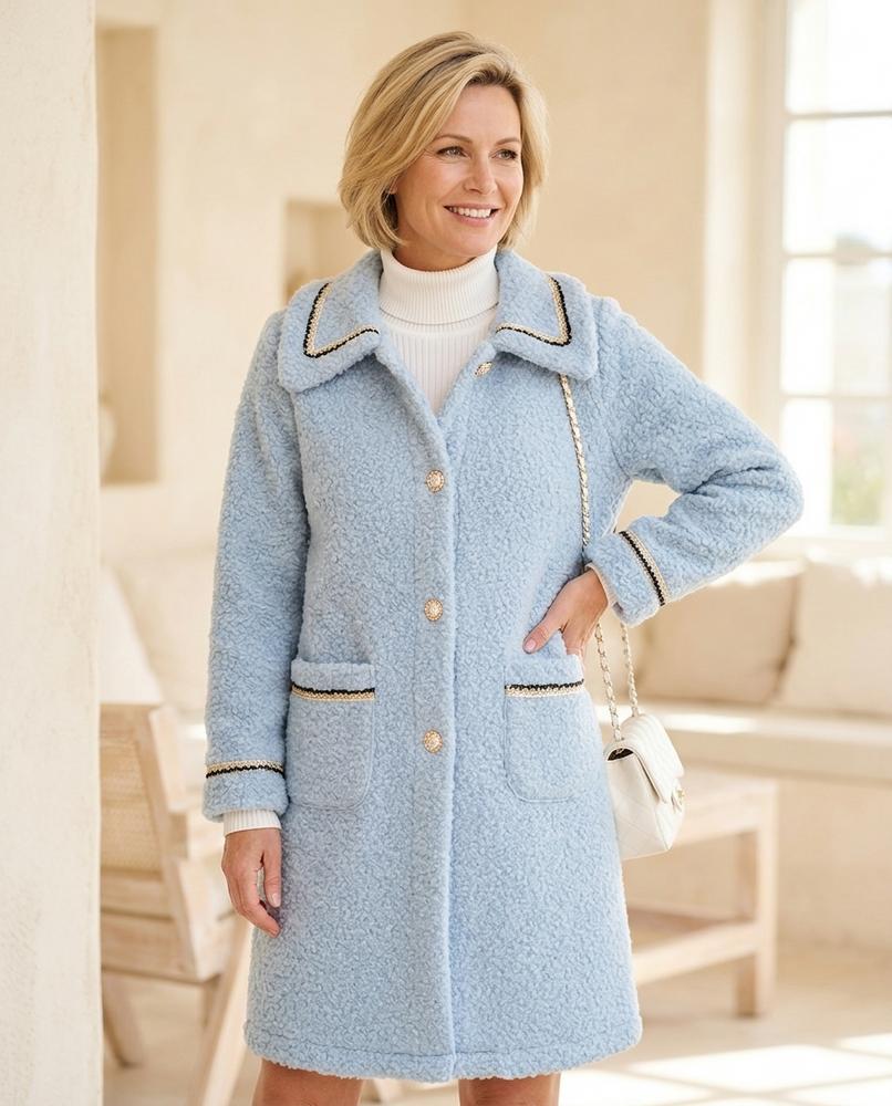 ExpressOutlet24 - Zemir | Textured Piped Coat Women