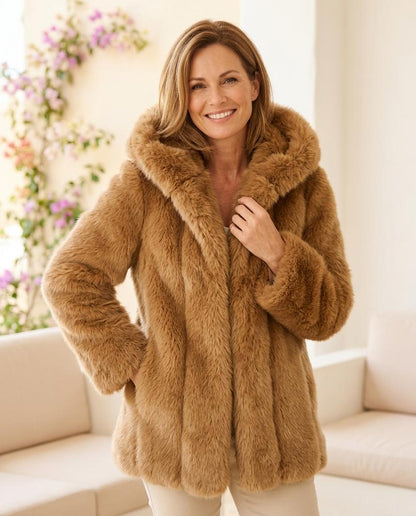 ExpressOutlet24 - Rosin | Hooded Faux Fur Coat Women