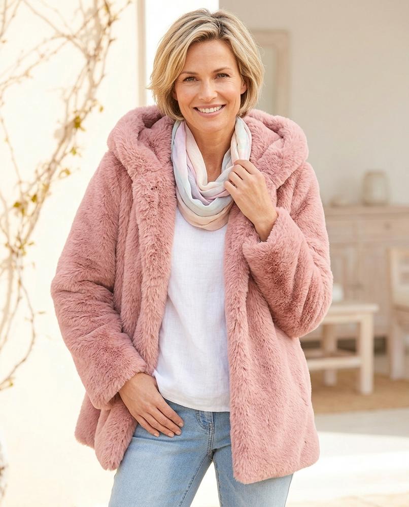 ExpressOutlet24 - Rosin | Hooded Faux Fur Coat Women