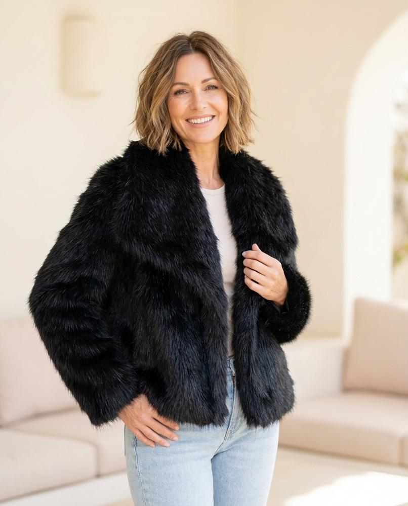ExpressOutlet24 - Noral | Faux-Fur Open-Front Jacket Women