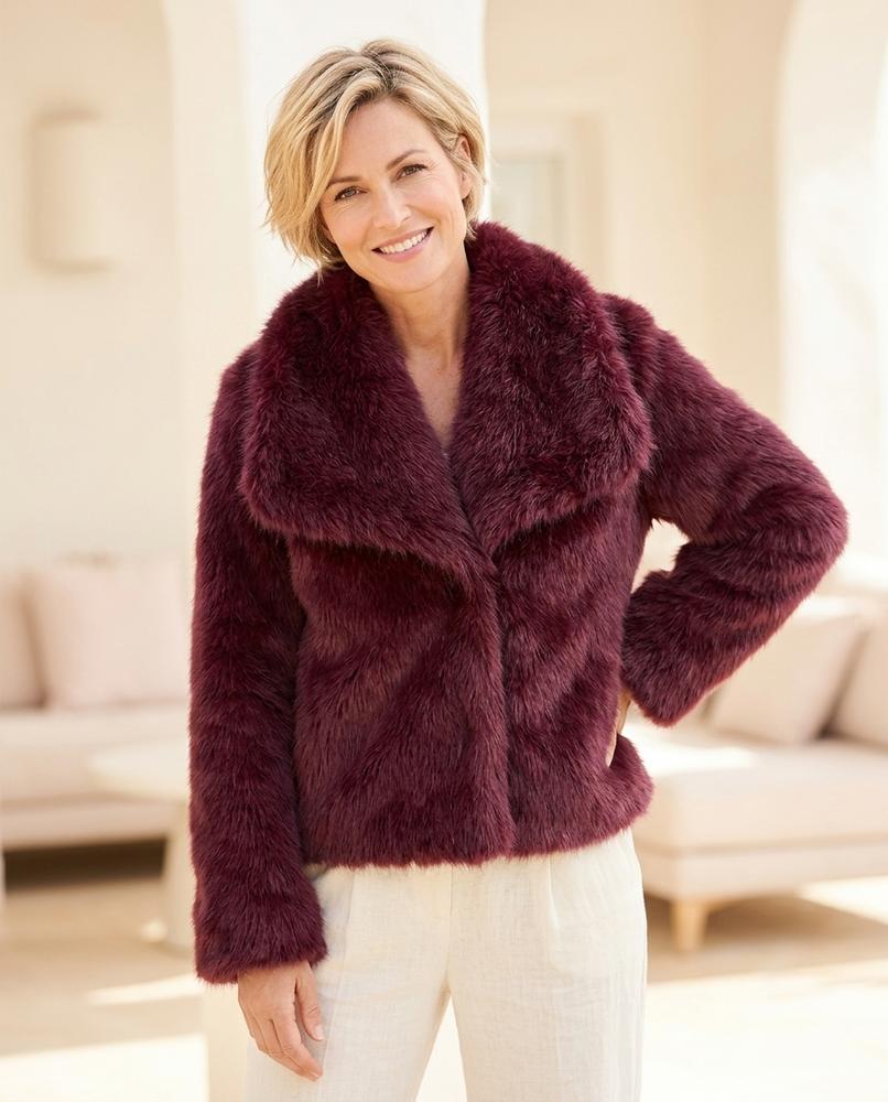 ExpressOutlet24 - Noral | Faux-Fur Open-Front Jacket Women