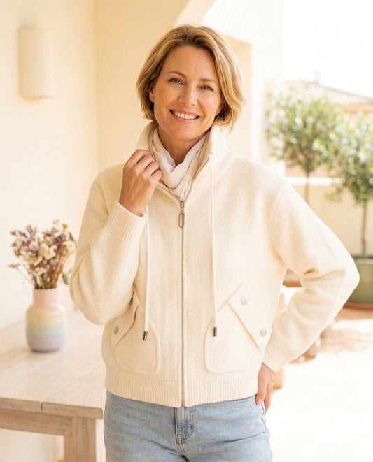 ExpressOutlet24 - Minal | Zip-Up Knit Jacket Women