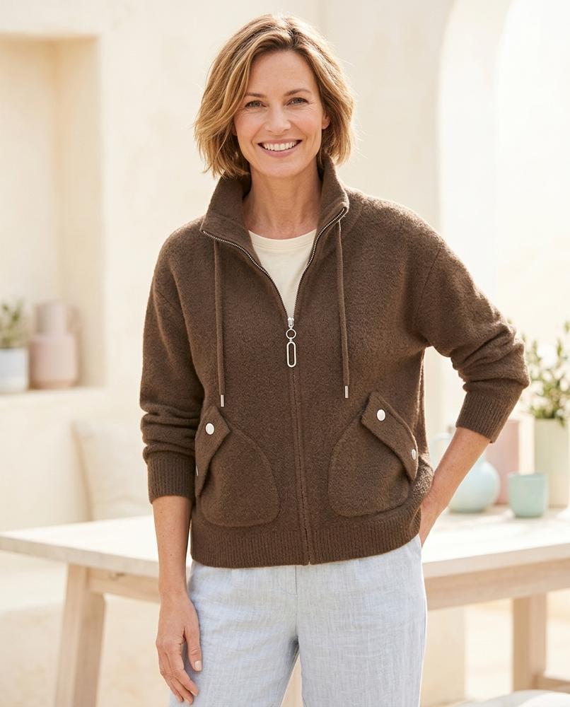 ExpressOutlet24 - Minal | Zip-Up Knit Jacket Women