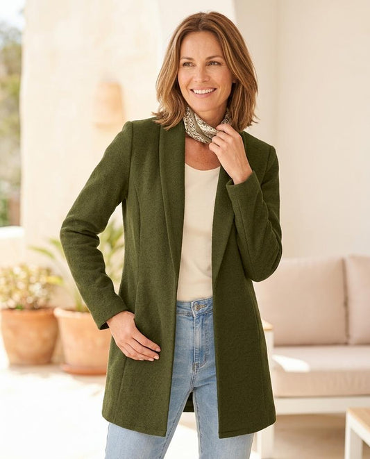 ExpressOutlet24 - Lunem | Open-Front Textured Coat Women