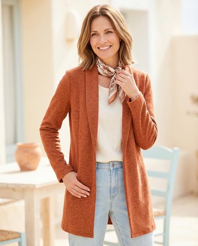 ExpressOutlet24 - Lunem | Open-Front Textured Coat Women