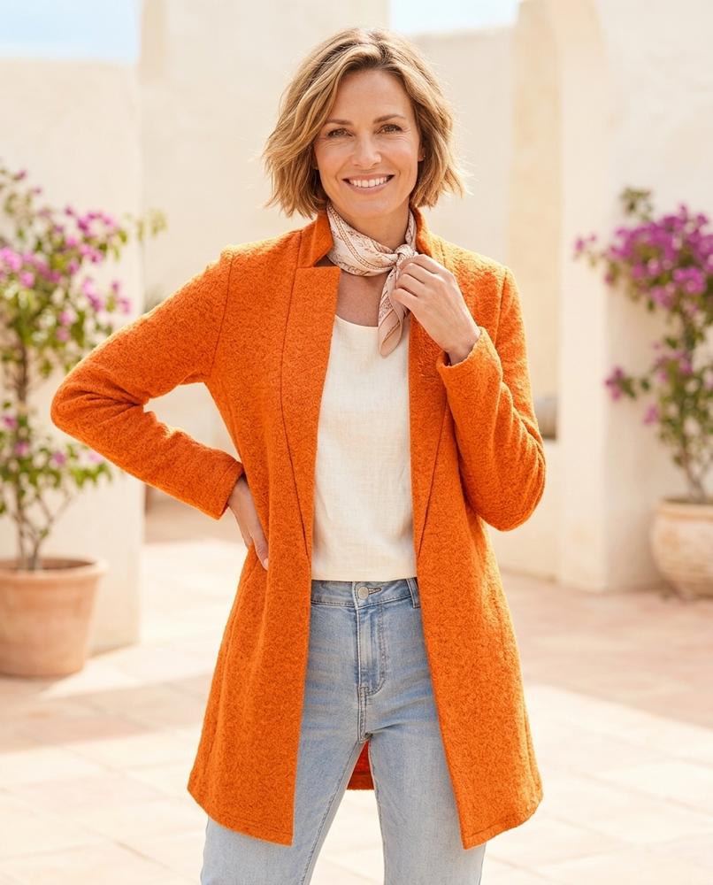 ExpressOutlet24 - Lunem | Open-Front Textured Coat Women