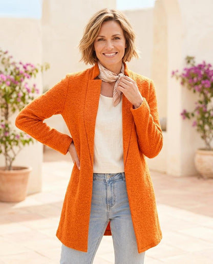 ExpressOutlet24 - Lunem | Open-Front Textured Coat Women