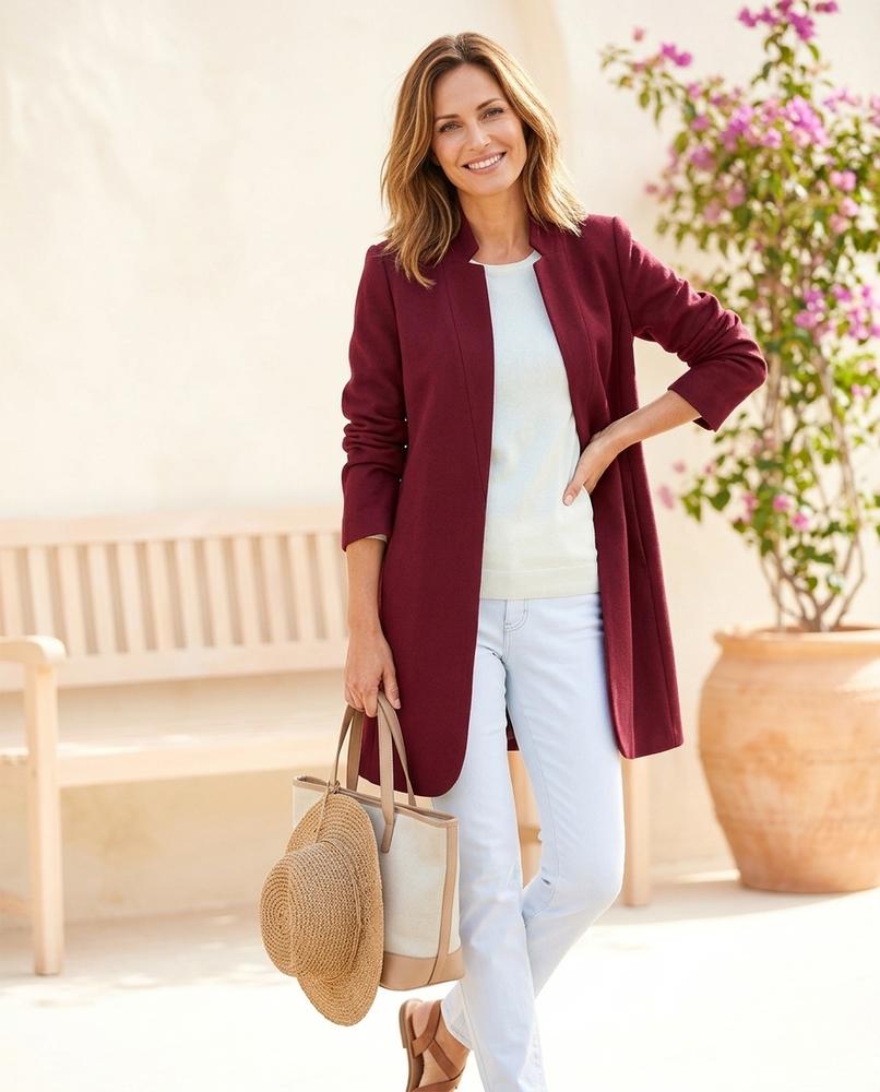 ExpressOutlet24 - Lunem | Open-Front Textured Coat Women