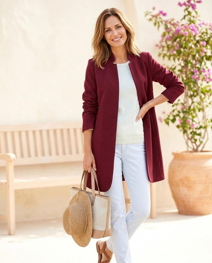 ExpressOutlet24 - Lunem | Open-Front Textured Coat Women