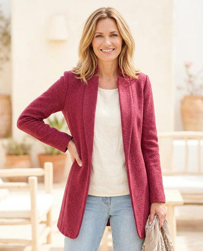 ExpressOutlet24 - Lunem | Open-Front Textured Coat Women