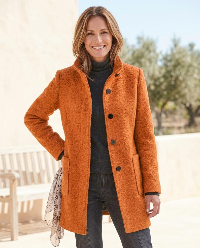 ExpressOutlet24 - Nezur | Textured Single-Breasted Coat Women