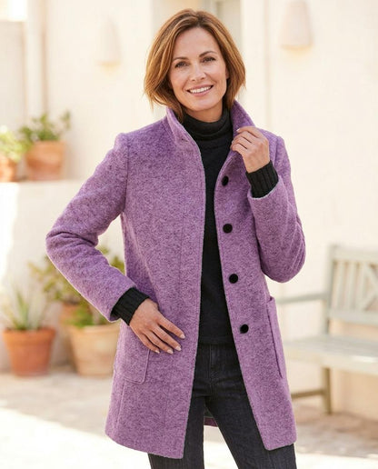 ExpressOutlet24 - Nezur | Textured Single-Breasted Coat Women