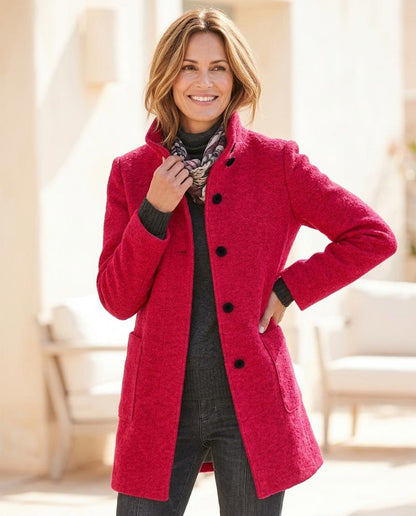 ExpressOutlet24 - Nezur | Textured Single-Breasted Coat Women
