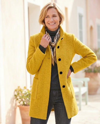 ExpressOutlet24 - Nezur | Textured Single-Breasted Coat Women