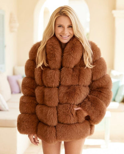 ExpressOutlet24 - Luviv | Faux Fur Paneled Jacket Women