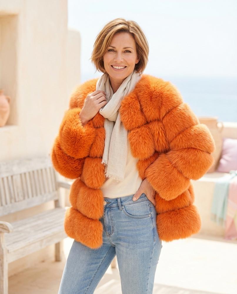 ExpressOutlet24 - Luviv | Faux Fur Paneled Jacket Women