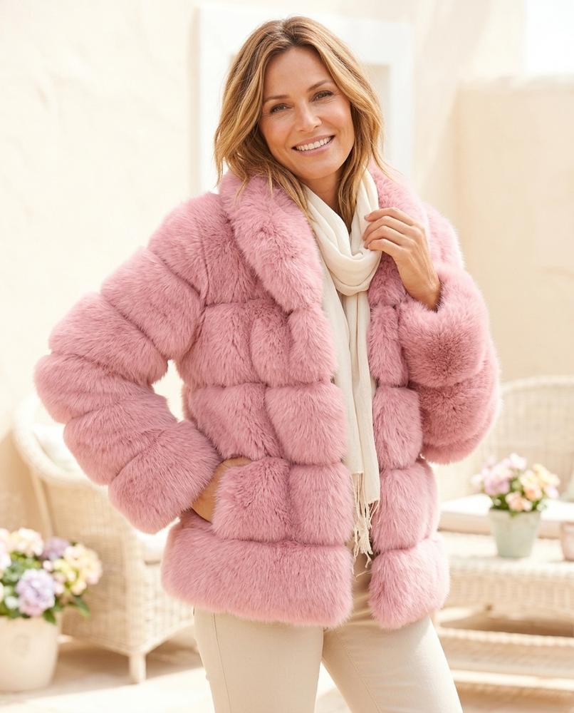 ExpressOutlet24 - Luviv | Faux Fur Paneled Jacket Women