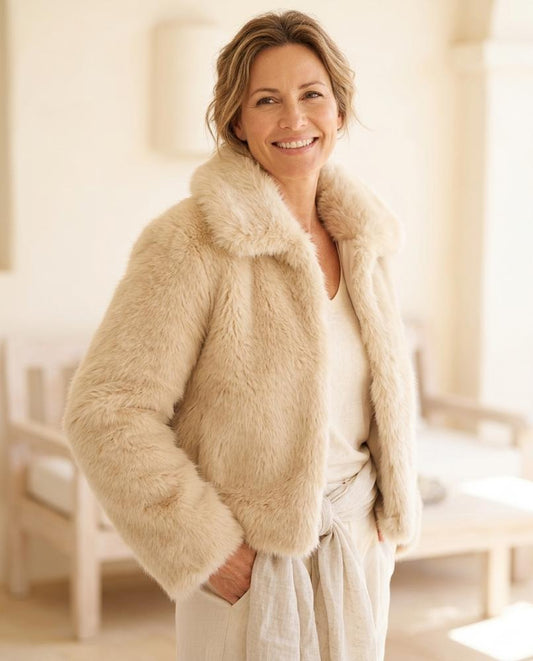 ExpressOutlet24 - Yoduv | Faux-Fur Collared Jacket Women
