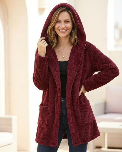 ExpressOutlet24 - Covur | Hooded Open-Front Coat Women