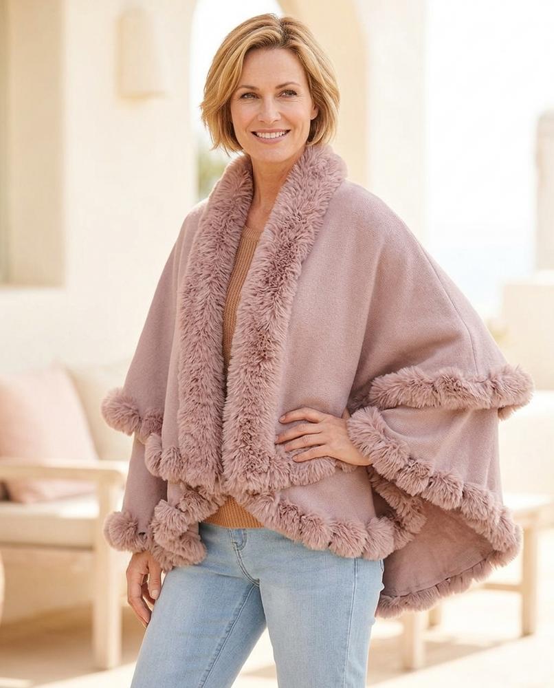 ExpressOutlet24 - Lutar | Faux Fur-Trimmed Sleeveless Coat Women