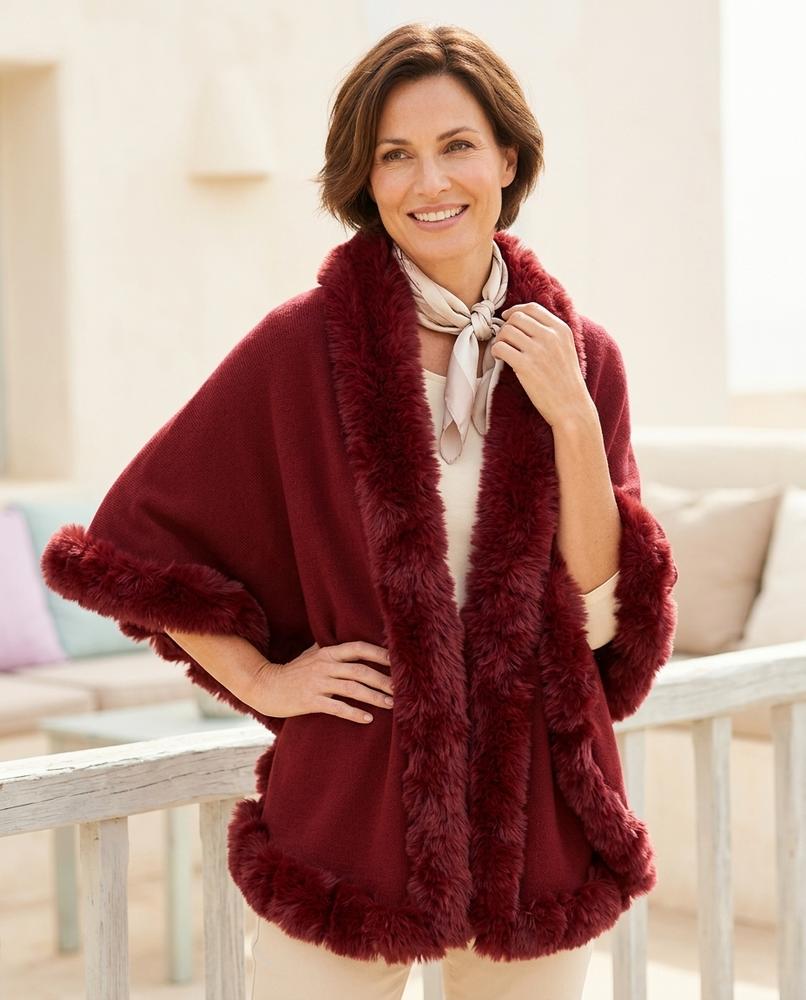 ExpressOutlet24 - Lutar | Faux Fur-Trimmed Sleeveless Coat Women
