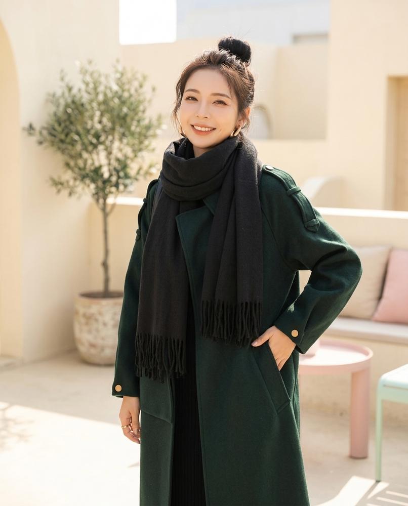 ExpressOutlet24 - Morun | Single-Breasted Notched-Lapel Coat Women