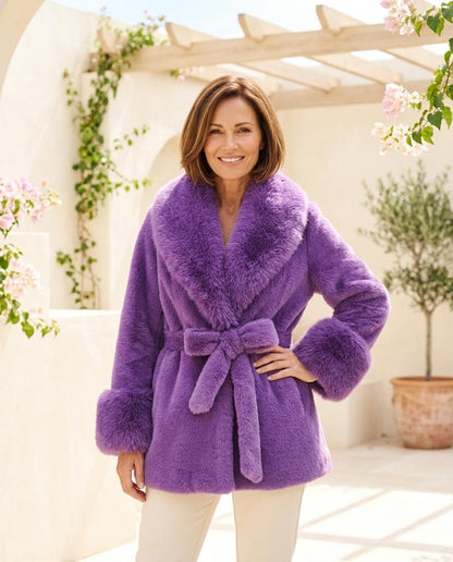 ExpressOutlet24 - Yopim | Belted Plush Coat Women