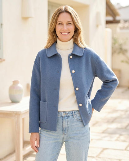 ExpressOutlet24 - Legik | Felted Collarless Jacket Women