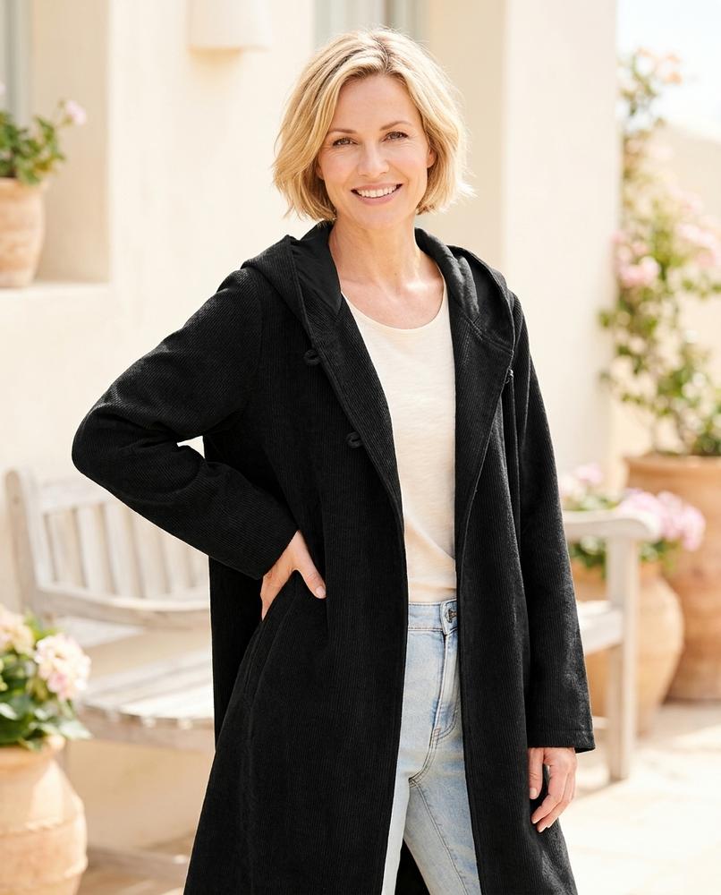 ExpressOutlet24 - Nufar | Hooded Corduroy Coat Women