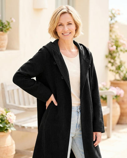 ExpressOutlet24 - Nufar | Hooded Corduroy Coat Women