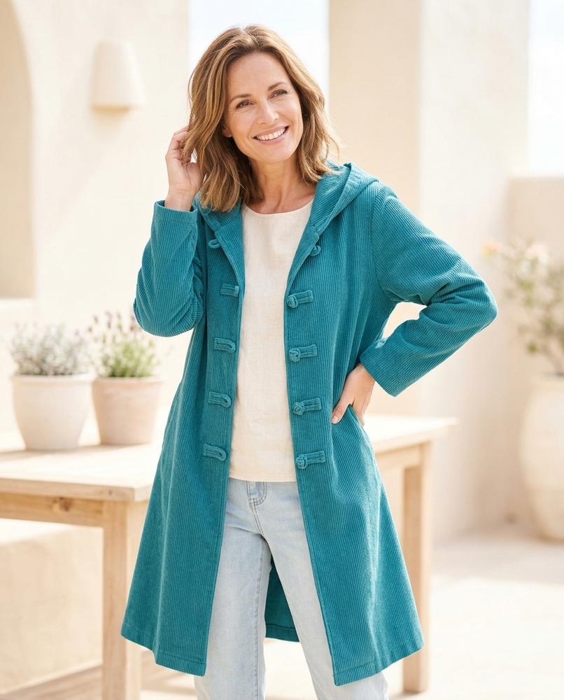 ExpressOutlet24 - Nufar | Hooded Corduroy Coat Women