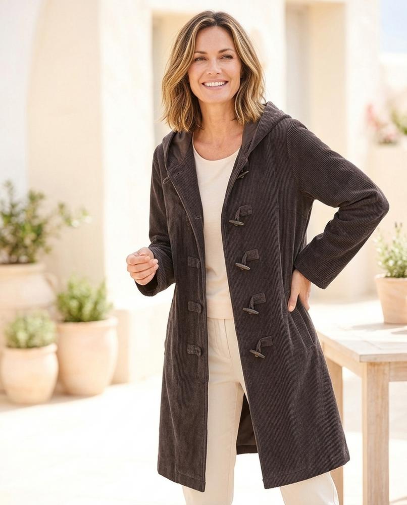 ExpressOutlet24 - Nufar | Hooded Corduroy Coat Women